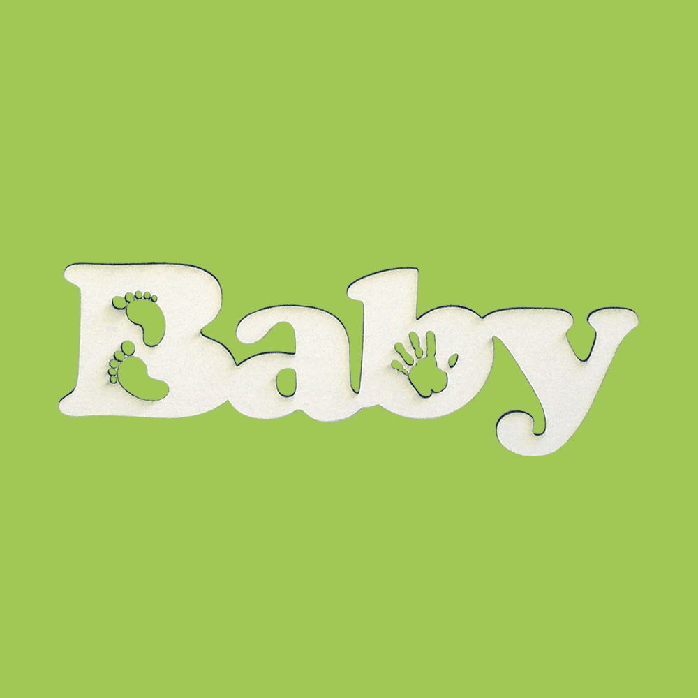 Надпис Baby от бирен картон - 3 размера 1 Надпис от бирен картон Baby