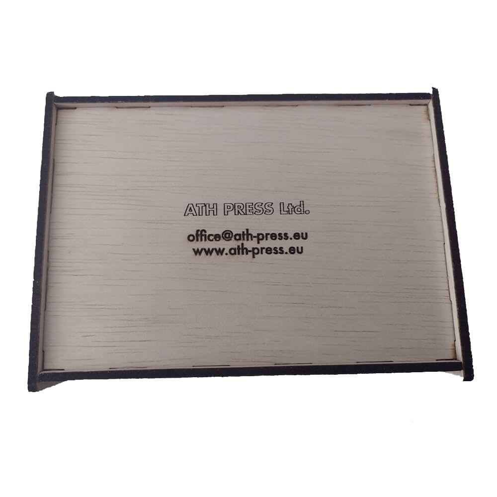 Дървена кутия за декупаж - лазерно изрязана 7 a white rectangular object with black text